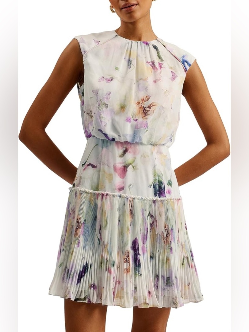 NWT Ted Baker SAINTLY dress mini sleeveless dress, size:4